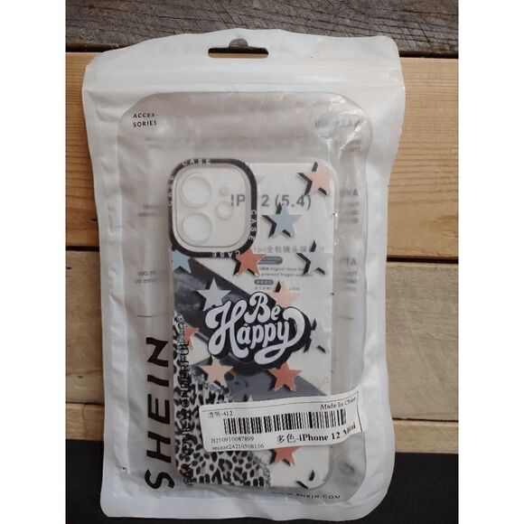 BRAND NEW Shein iPhone 12 Mini Be Happy Cell Phone Case - Picture 1 of 1